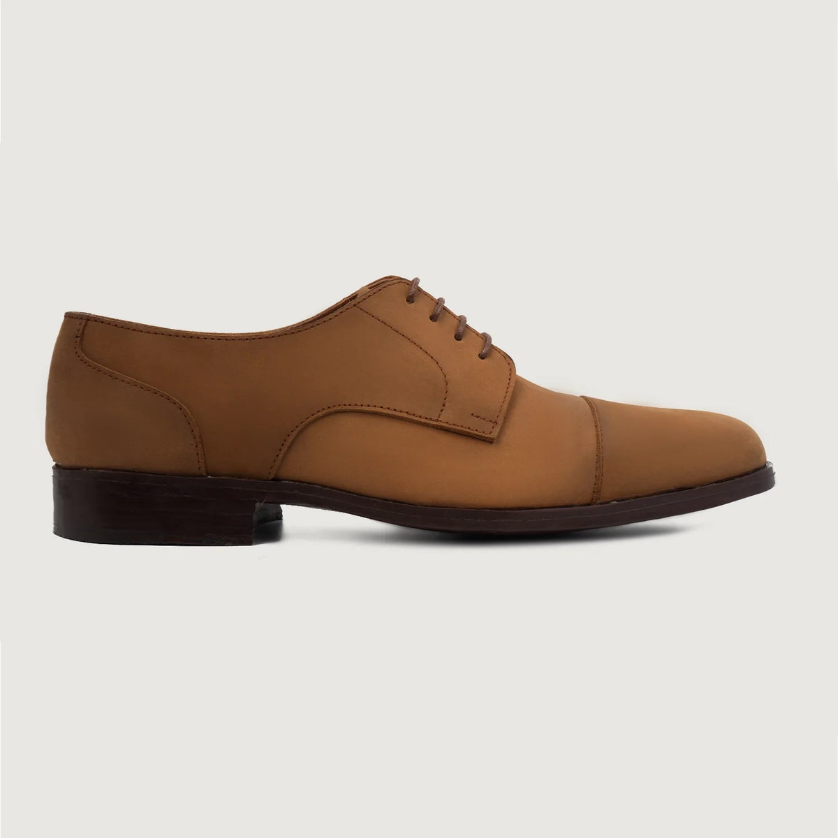Brown Full-Grain leather Shoes - بناء غوديير ويلت المتين وتفاصيل مقدمة الحذاء