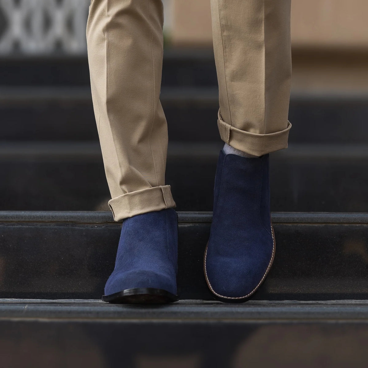 Orlaven Clarkson Chelsea Midnight أزرق Suede أحذية بوت جلدية رجالي footwear image 9