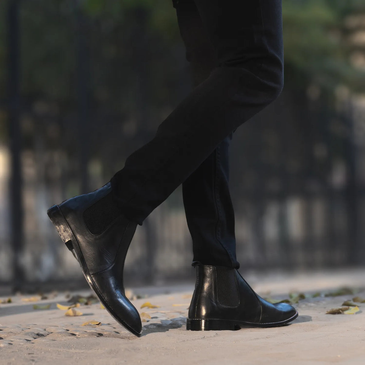 Orlaven Clarkson Chelsea أسود أحذية بوت جلدية رجالي footwear image 9