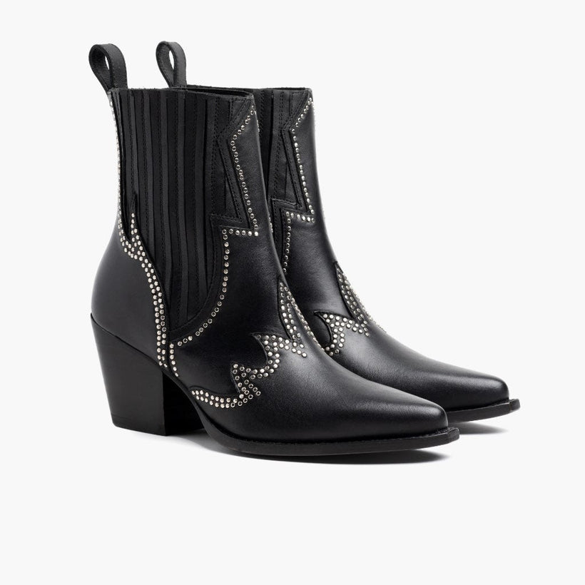 Icon أسود Leather Boots نسائي