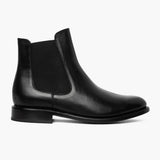 Black Full-Grain leather Boots - Goodyear Welt Construction & Front Toe Box Detail