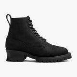Black Full-Grain leather Boots - Goodyear Welt Construction & Front Toe Box Detail