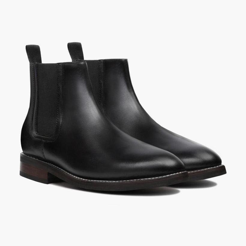 Duke أسود Leather Boots رجالي