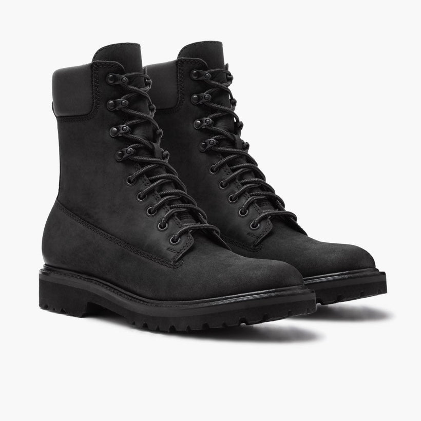 Explorer أسود Matte Leather Boots رجالي