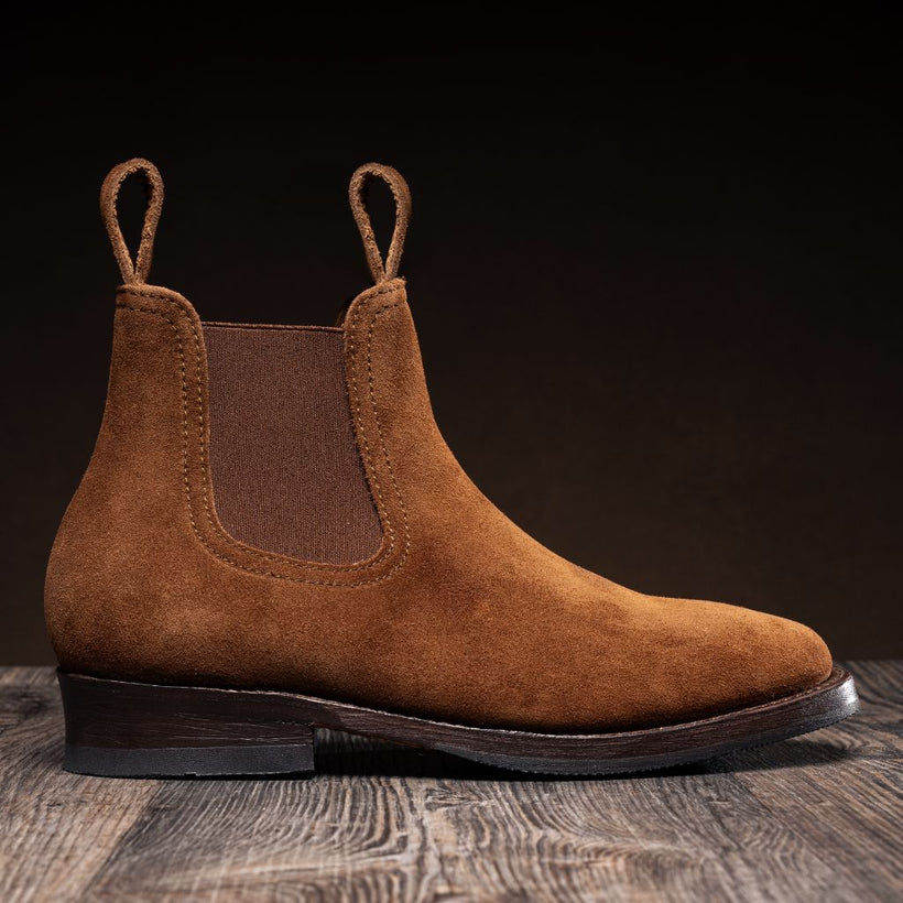 Journeyman Snuff Reverse Leather Boots رجالي