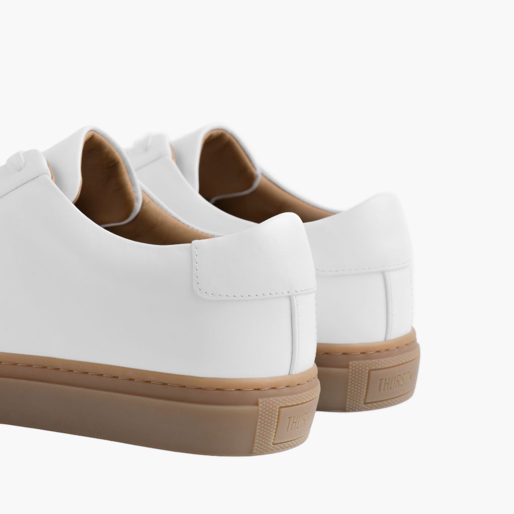 High-Traction Rubber Outsole & Lug Tread Pattern on Legacy White سنيكرز جلدي كاجوال رجالي
