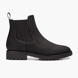 Black Full-Grain leather Boots - Goodyear Welt Construction & Front Toe Box Detail