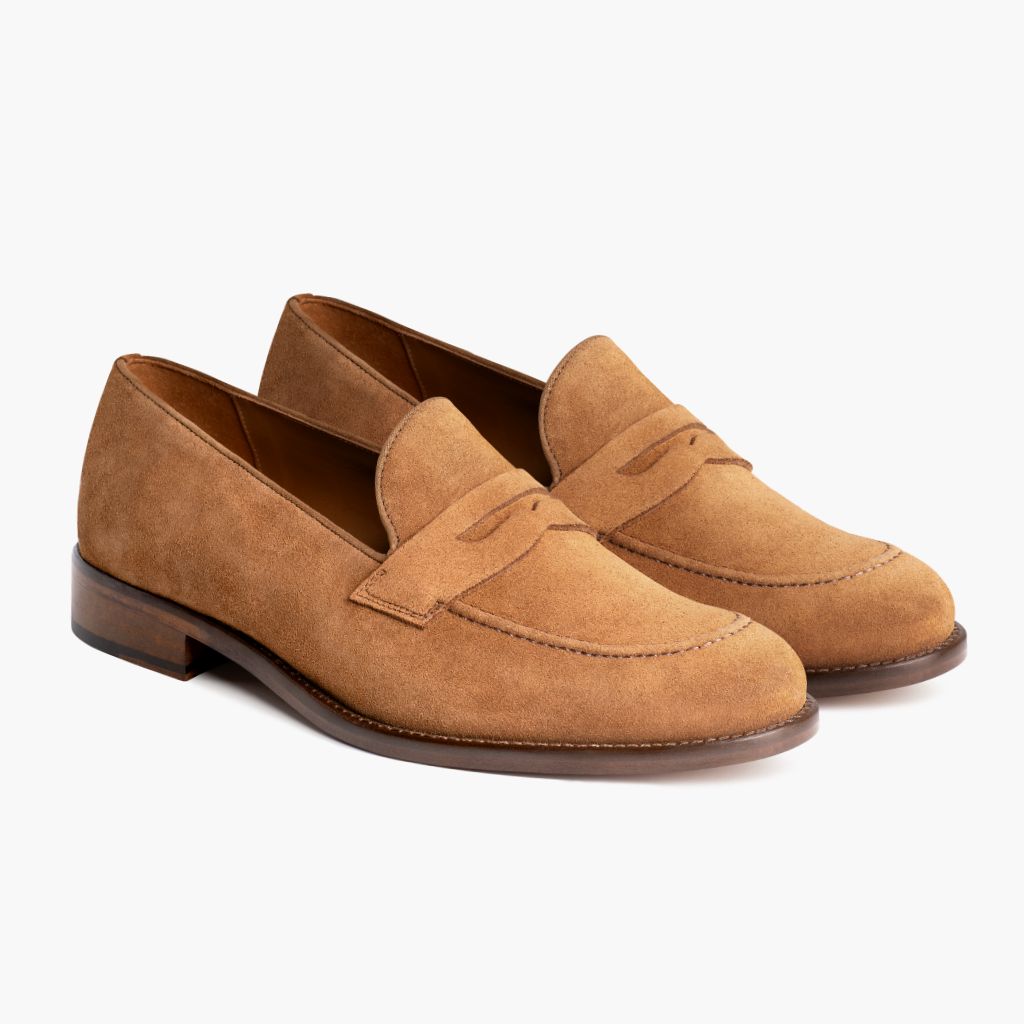 Lincoln Cider أحذية لوفر جلدية بدون كعب رجالي in Classic Full-Grain Leather - عرض جانبي | شراء أونلاين عبر المتجر الرسمي