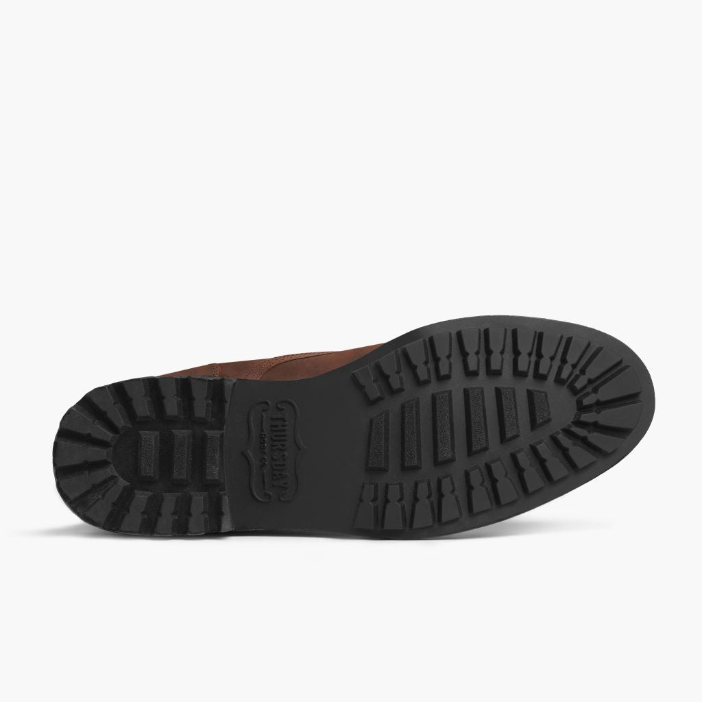 High-Traction Rubber Outsole & Lug Tread Pattern on Logger Arizona Adobe أحذية بوت جلدية رجالي