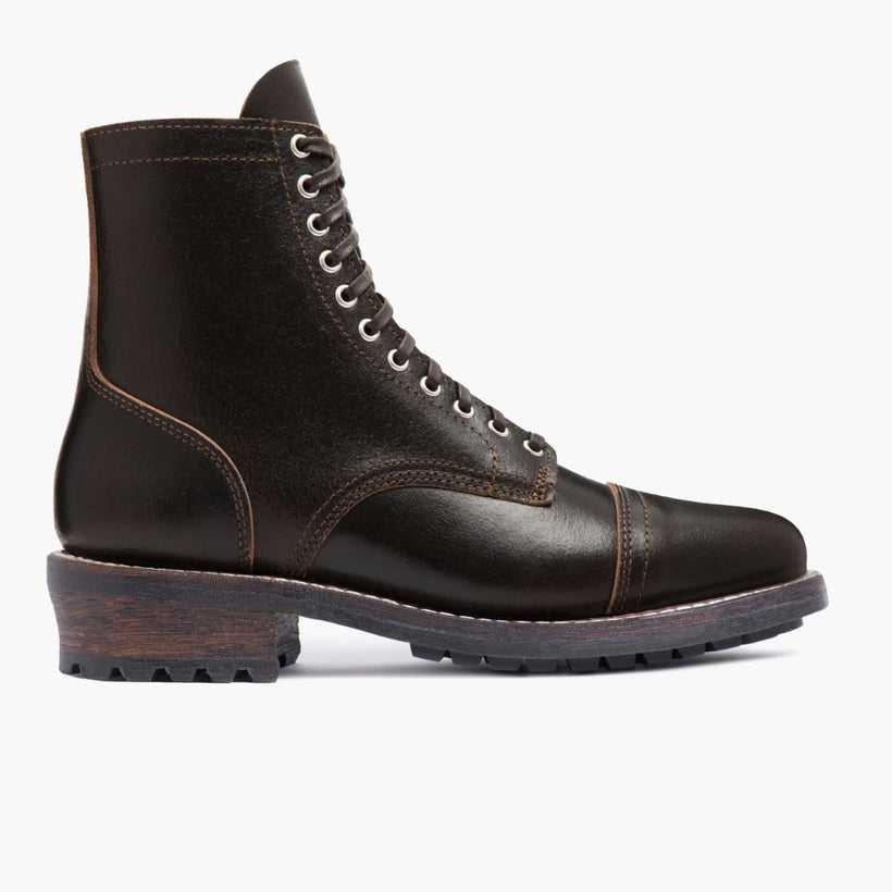 Logger Waxed Cacao Leather Boots رجالي