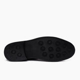 High-Traction Rubber Outsole & Lug Tread Pattern on Duke Black Leather Boots