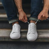 Styled On-Foot Perspective Demonstrating Ankle Fit & Silhouette on Model