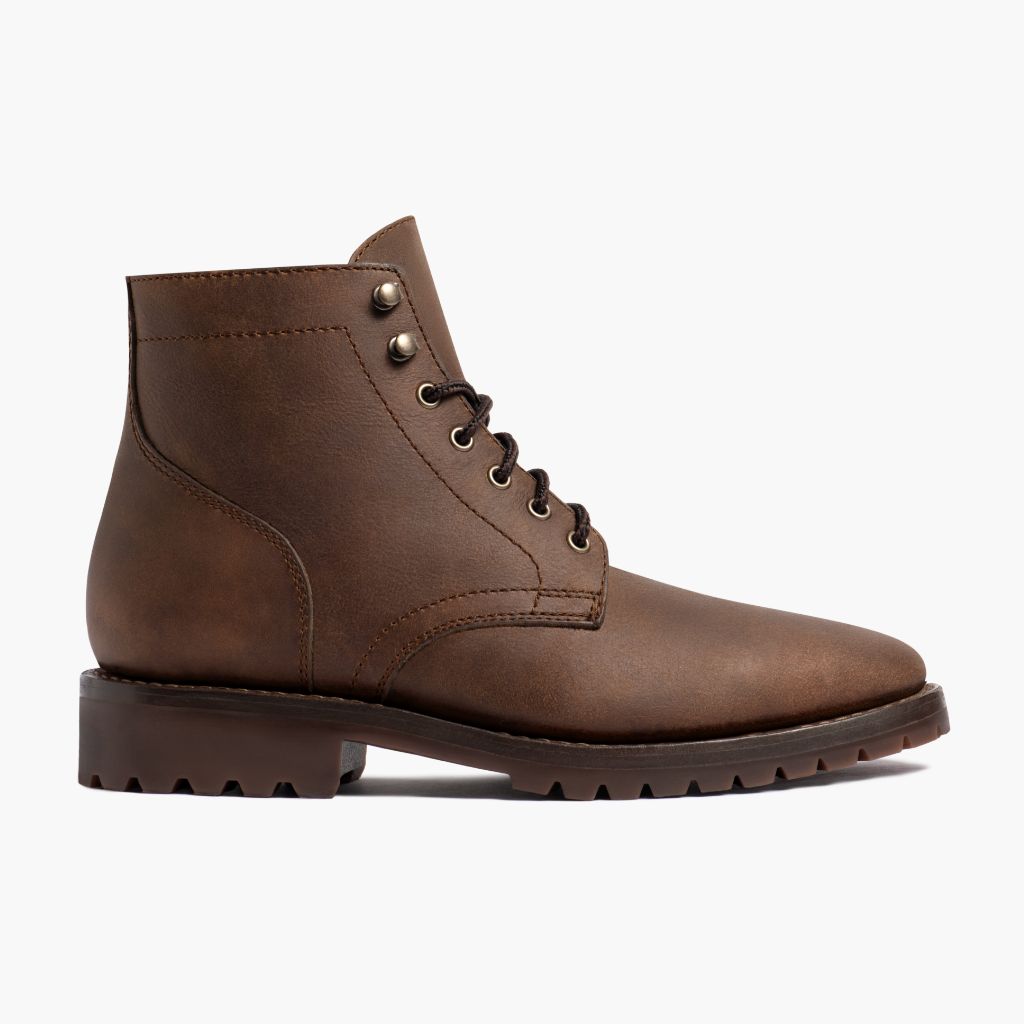 Brown Full-Grain leather Boots - بناء غوديير ويلت المتين وتفاصيل مقدمة الحذاء