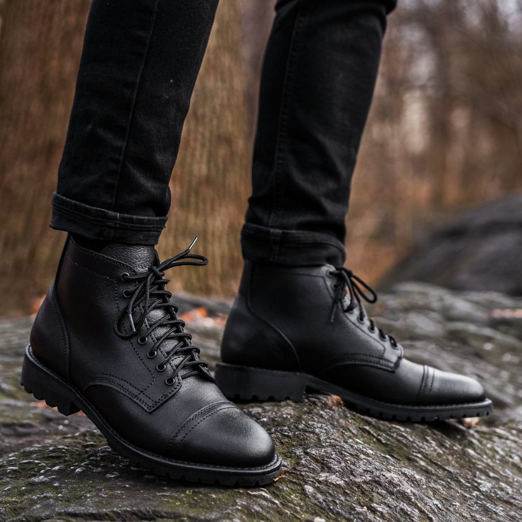 Styled On-Foot Perspective Demonstrating Ankle Fit & Silhouette on Model