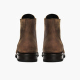 Captain Burnt Copper Leather Boots - Reinforced Heel Counter & Precision Double-Row Stitching Detail