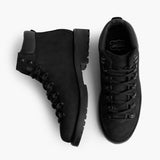 Commander Black Matte Leather Boots - Reinforced Heel Counter & Precision Double-Row Stitching Detail