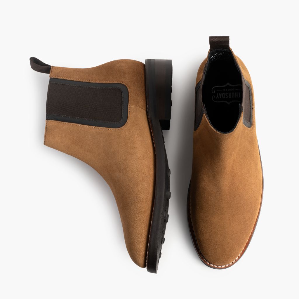 Duke Honey Suede أحذية بوت جلدية رجالي - دعامة الكعب المقواة وتفاصيل الخياطة المزدوجة الدقيقة