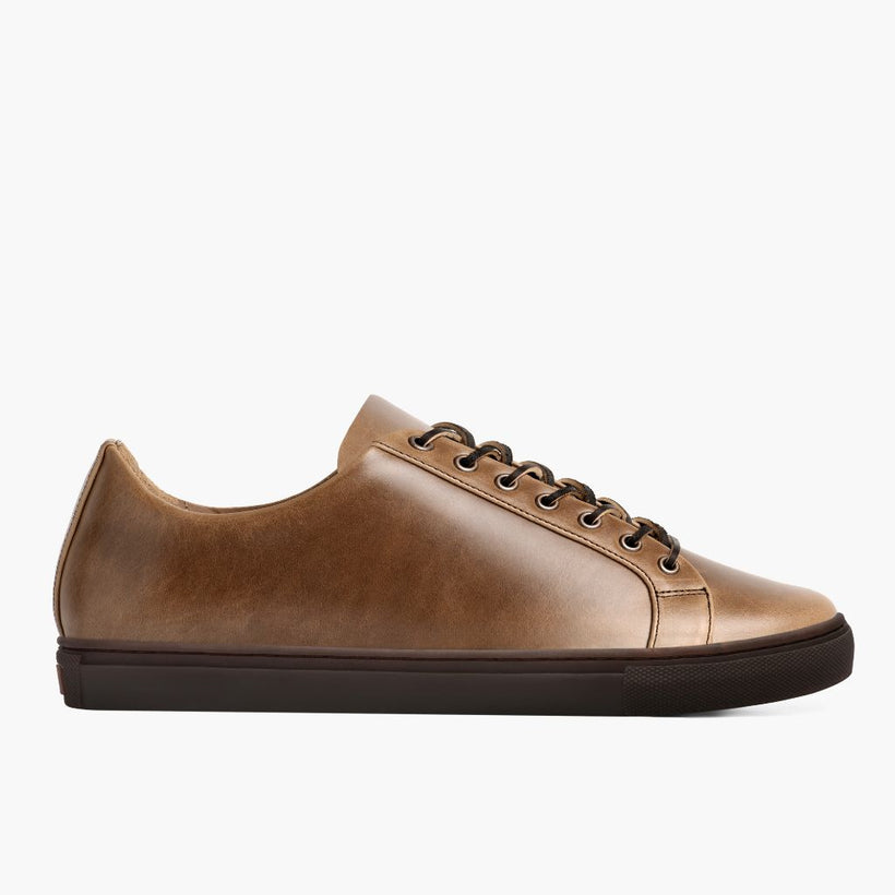 Classic Full-Grain leather Sneakers - Goodyear Welt Construction & Front Toe Box Detail