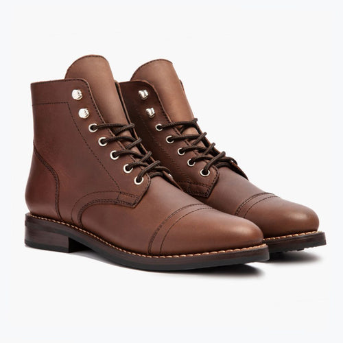 Classic Full-Grain leather Boots - Goodyear Welt Construction & Front Toe Box Detail