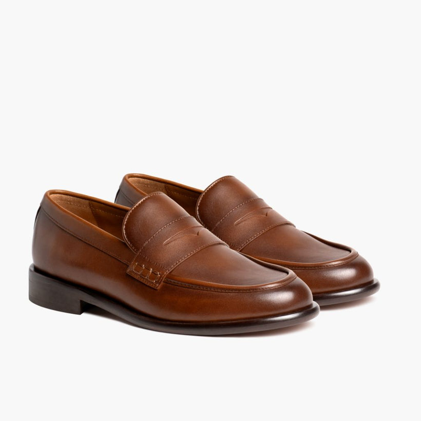 Dress Penny Pecan Leather Boots نسائي