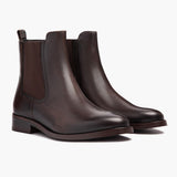 Black Full-Grain leather Boots - Goodyear Welt Construction & Front Toe Box Detail