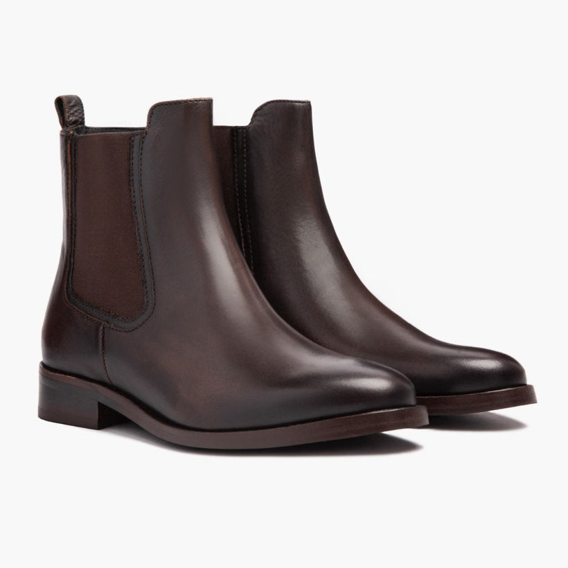 Duchess أسود Coffee Leather Boots نسائي