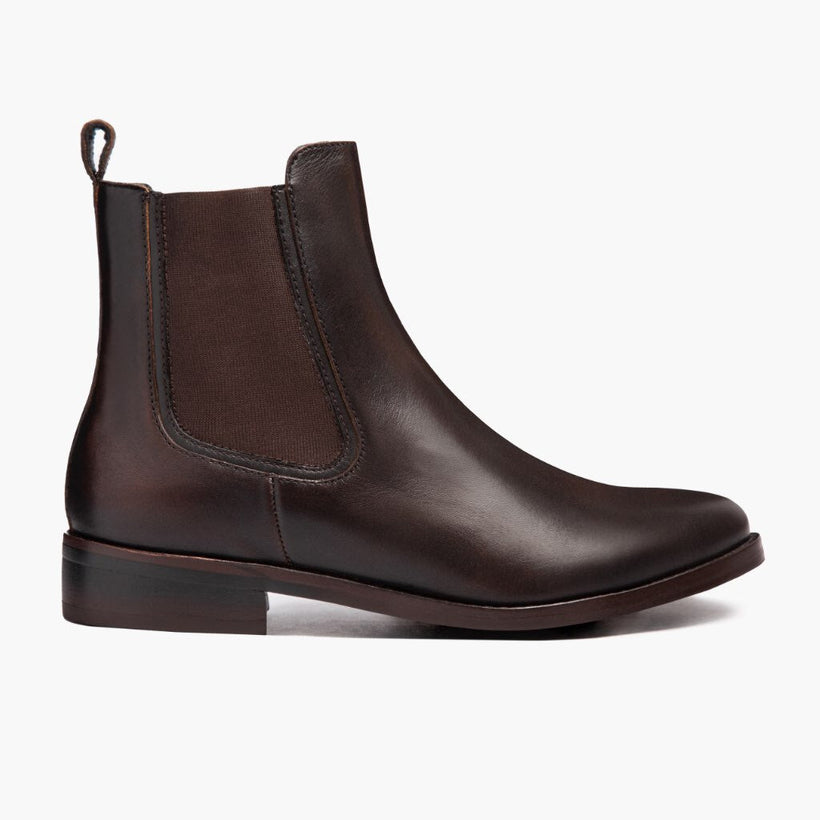Duchess أسود Coffee Leather Boots نسائي