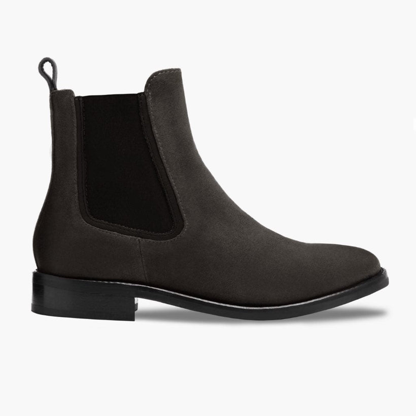 Duchess Shadow Grey Leather Boots نسائي