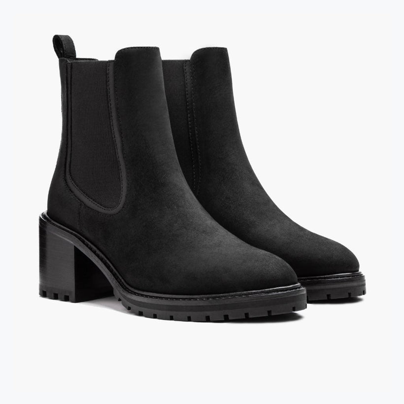 Knockout أسود Matte Leather Boots نسائي