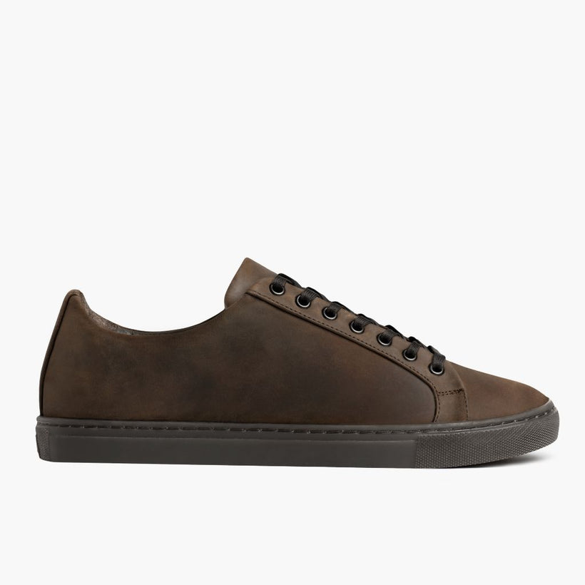 Premier Low Top Tobacco Leather Sneakers نسائي