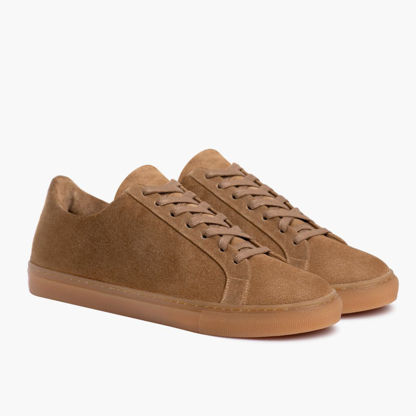 Premier Low Top Camel Leather Sneakers نسائي