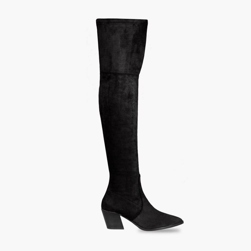 Tempest أسود Leather Boots نسائي