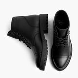Captain Black (StormKing® Edition) Leather Boots - Reinforced Heel Counter & Precision Double-Row Stitching Detail