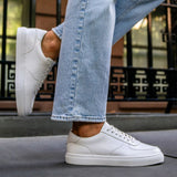 Styled On-Foot Perspective Demonstrating Ankle Fit & Silhouette on Model