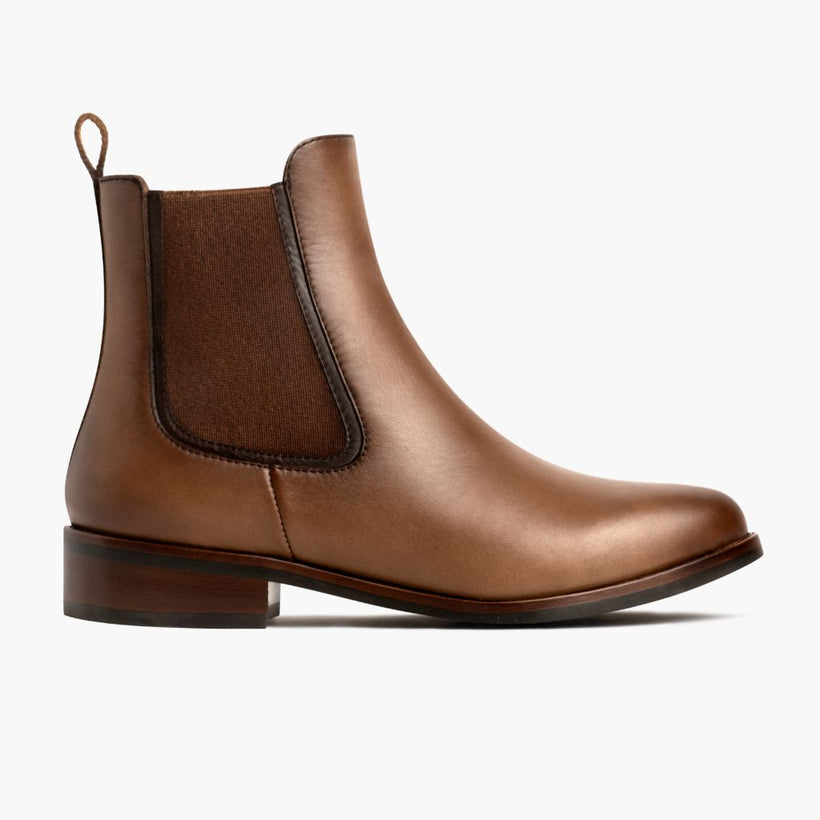 Duchess Amber Wheat Leather Boots نسائي