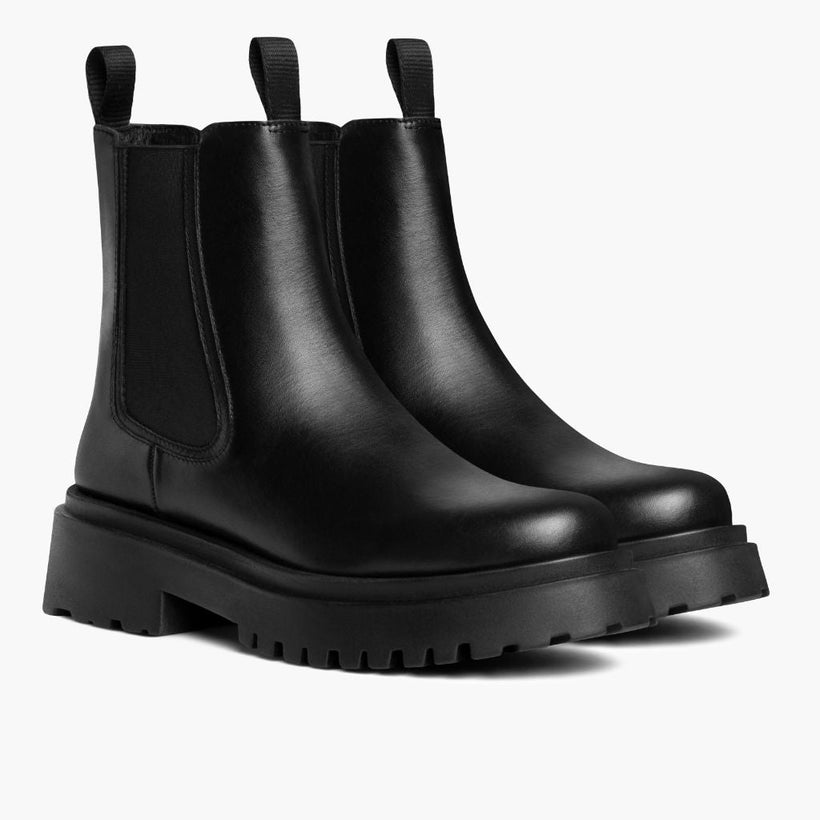 Legend Platform أسود Leather Boots نسائي
