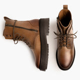 High-Traction Rubber Outsole & Lug Tread Pattern on Women's Quest Natural Leather Boots