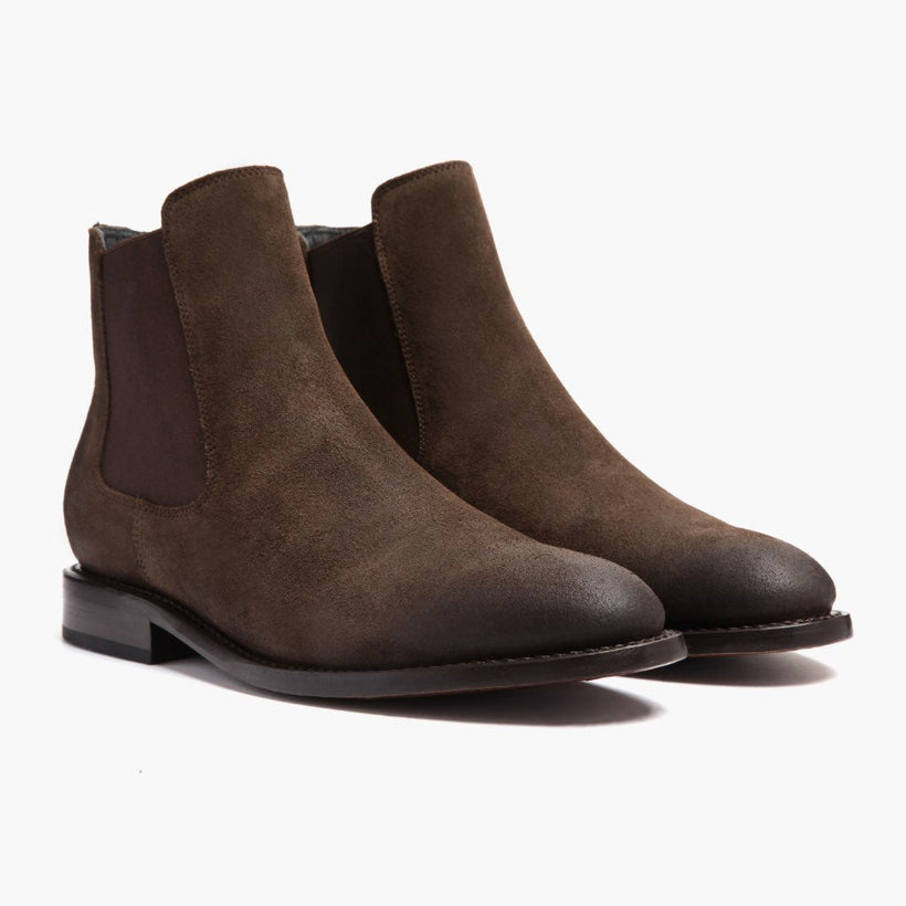 Cavalier Dark بني Leather Boots رجالي