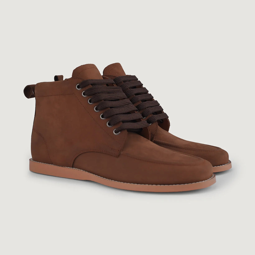 Bearman Moc Toe Pull-up بني Leather Boots رجالي