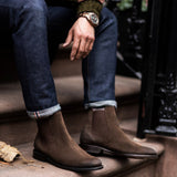 Styled On-Foot Perspective Demonstrating Ankle Fit & Silhouette on Model