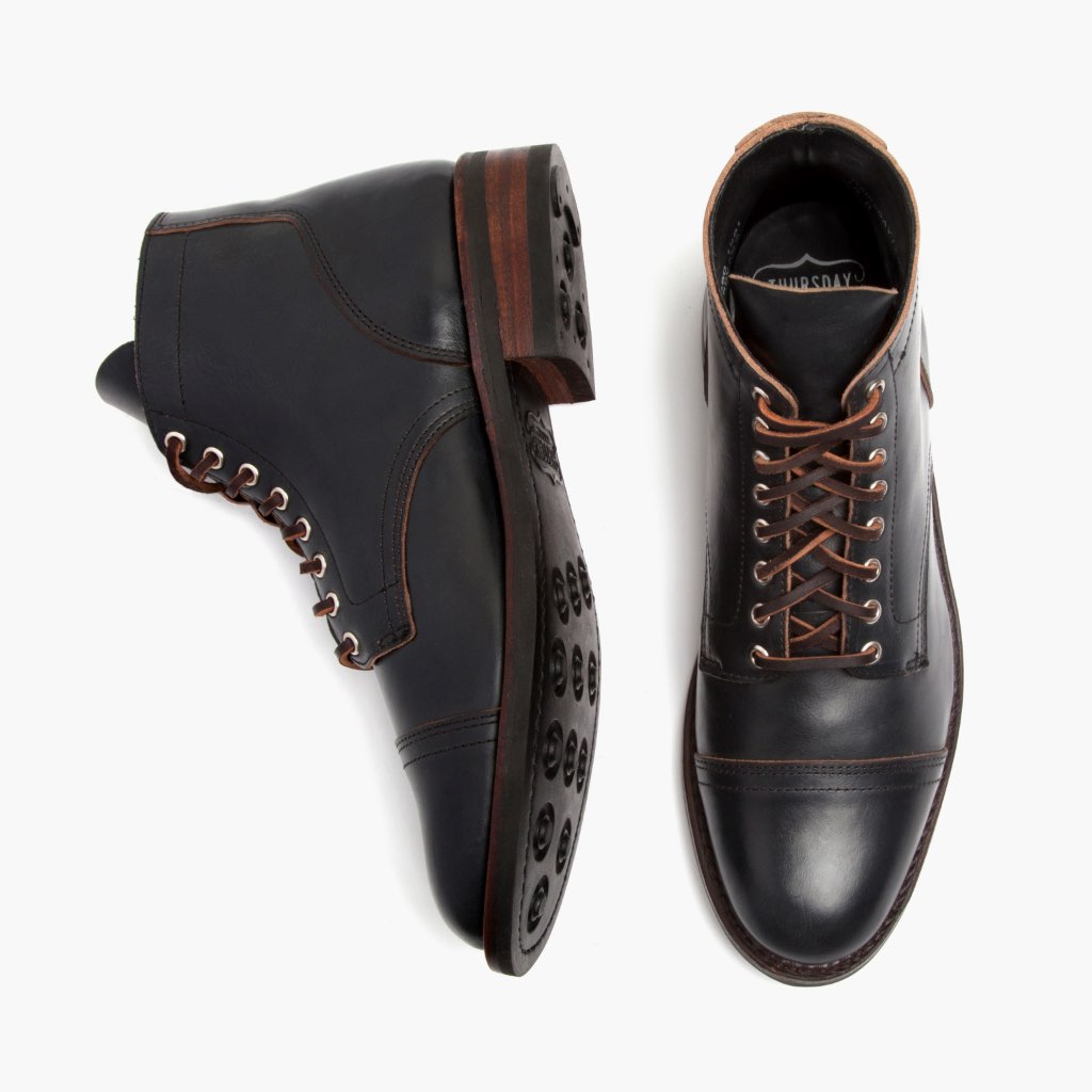 High-Traction Rubber Outsole & Lug Tread Pattern on Vanguard Indigo أحذية بوت جلدية رجالي For Men