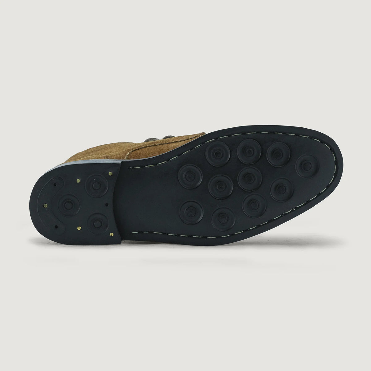 Authentic Goatskin Suede Grain Depth & Pull-Up Patina Texture Detail