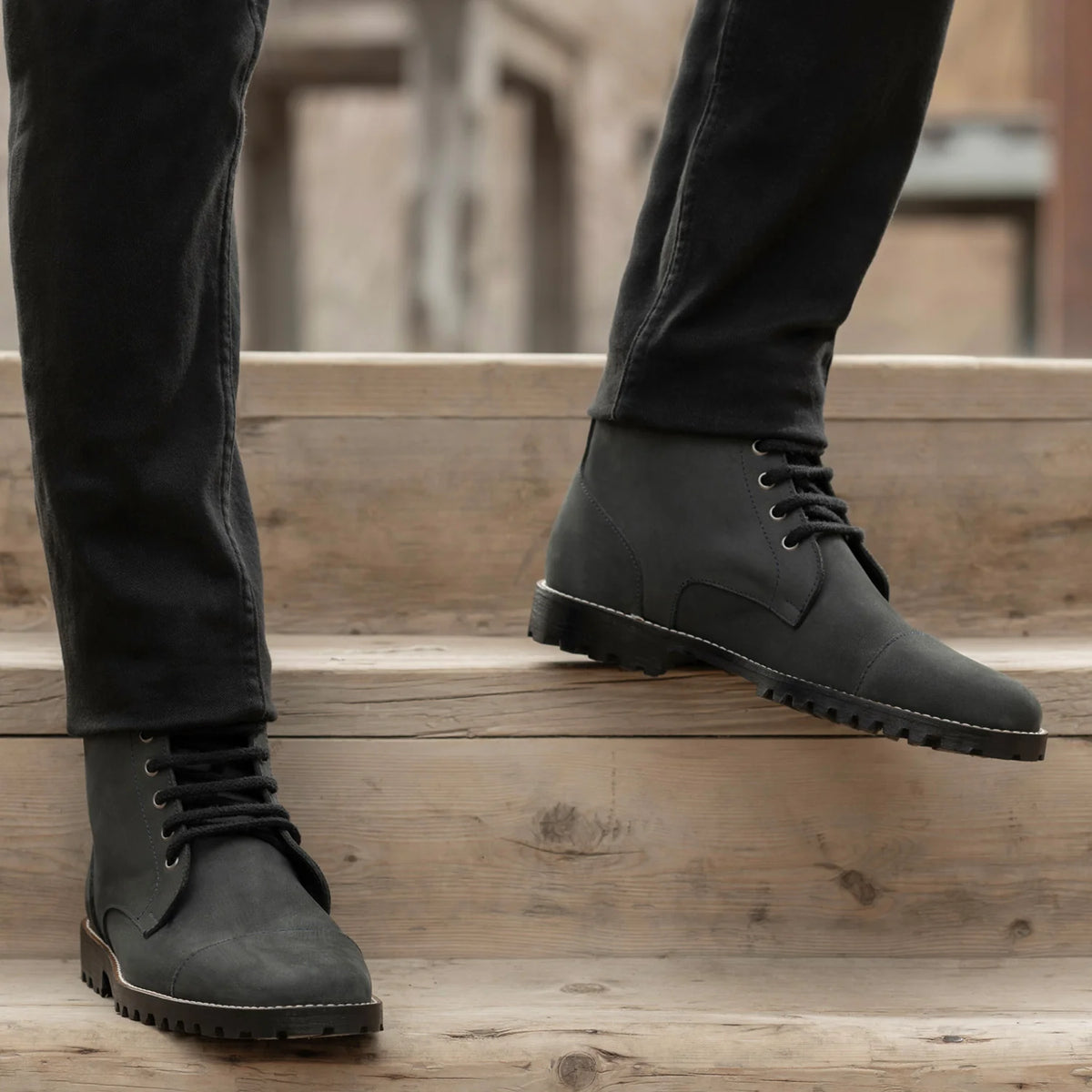 Orlaven Knight Derby Matte أسود Pullup أحذية بوت جلدية - TerraGrip رجالي footwear image 9