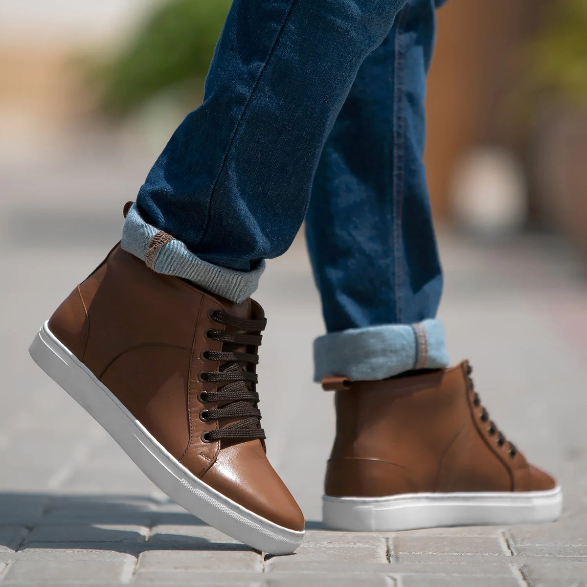 Styled On-Foot Perspective Demonstrating Ankle Fit & Silhouette on Model