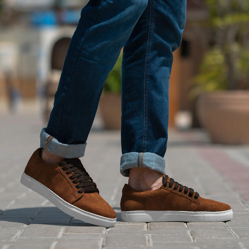 Murphy Low Top بني Suede سنيكرز جلدي كاجوال رجالي