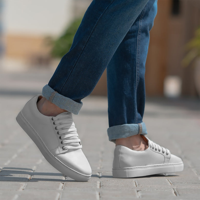 Murphy Low Top White سنيكرز جلدي كاجوال رجالي