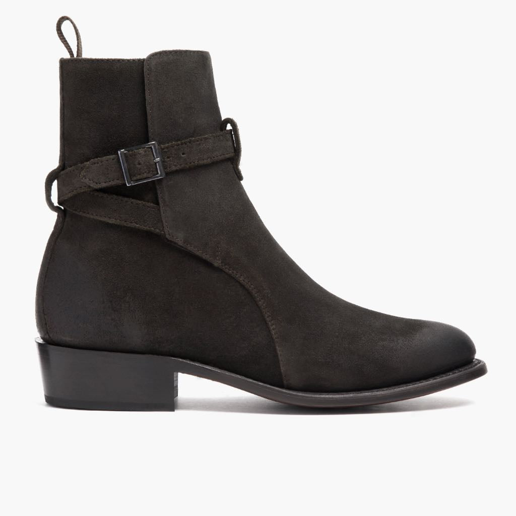 Olive Full-Grain leather Boots - بناء غوديير ويلت المتين وتفاصيل مقدمة الحذاء
