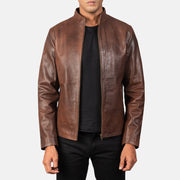 
Alex جاكيت بايكر جلد طبيعي رجالي – alternate product view 1