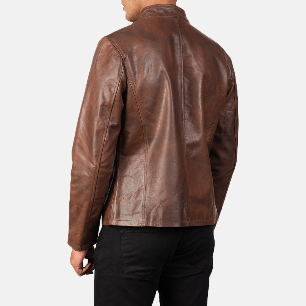 
Alex جاكيت بايكر جلد طبيعي رجالي – alternate product view 5