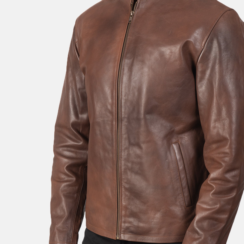 
Alex جاكيت بايكر جلد طبيعي رجالي – alternate product view 6